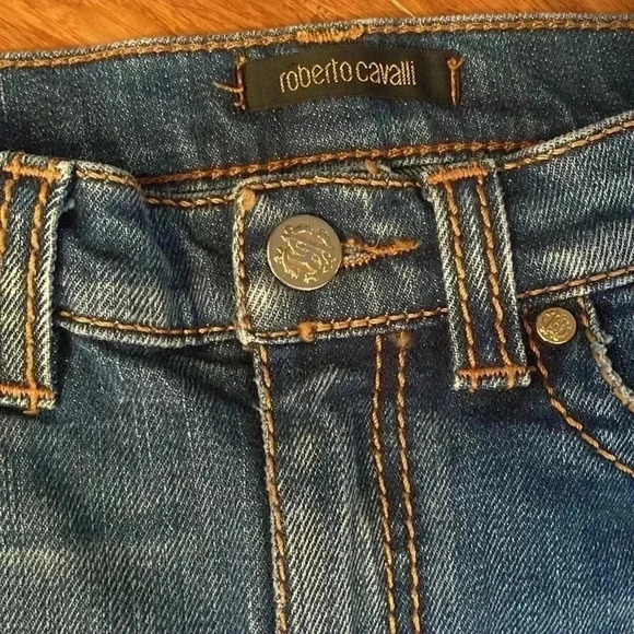 Roberto Cavalli Jean shorts - 4 in inseam - no size see measurement - Picture 2 of 7